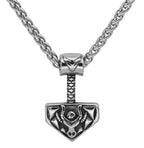 Vikings Nordic Thor Hammer Stainless Steel Necklace - Necklace with Pendant