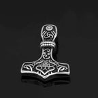 Vikings Mjolnir & Valknut Stainless Steel Necklace - Pendant Only