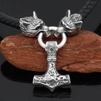Viking Hammer Thor Mjölnir Necklace - 20in