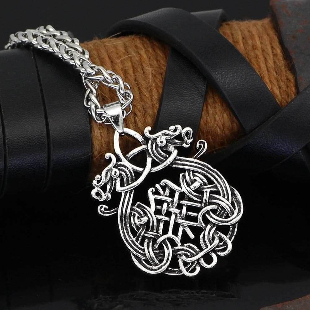 Vikings Dragon Fafnir Stainless Steel Necklace - 