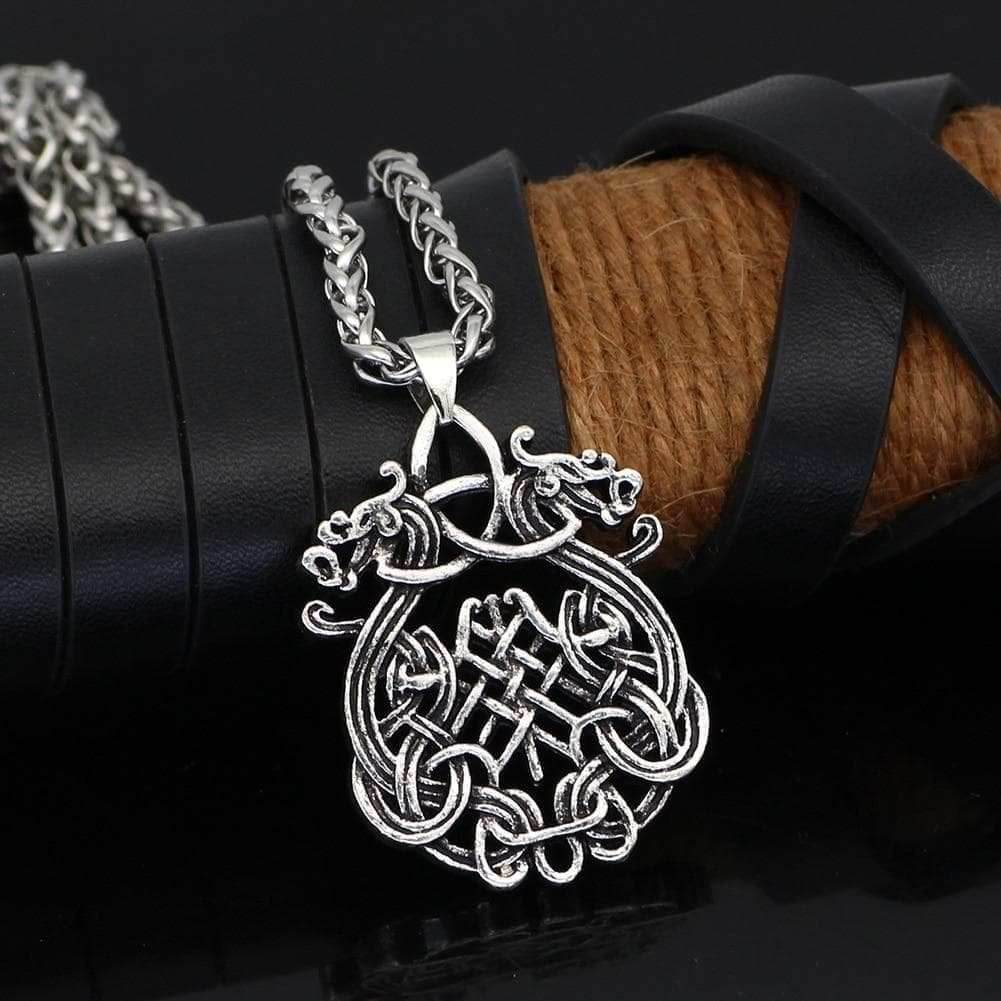 Vikings Dragon Fafnir Stainless Steel Necklace - 