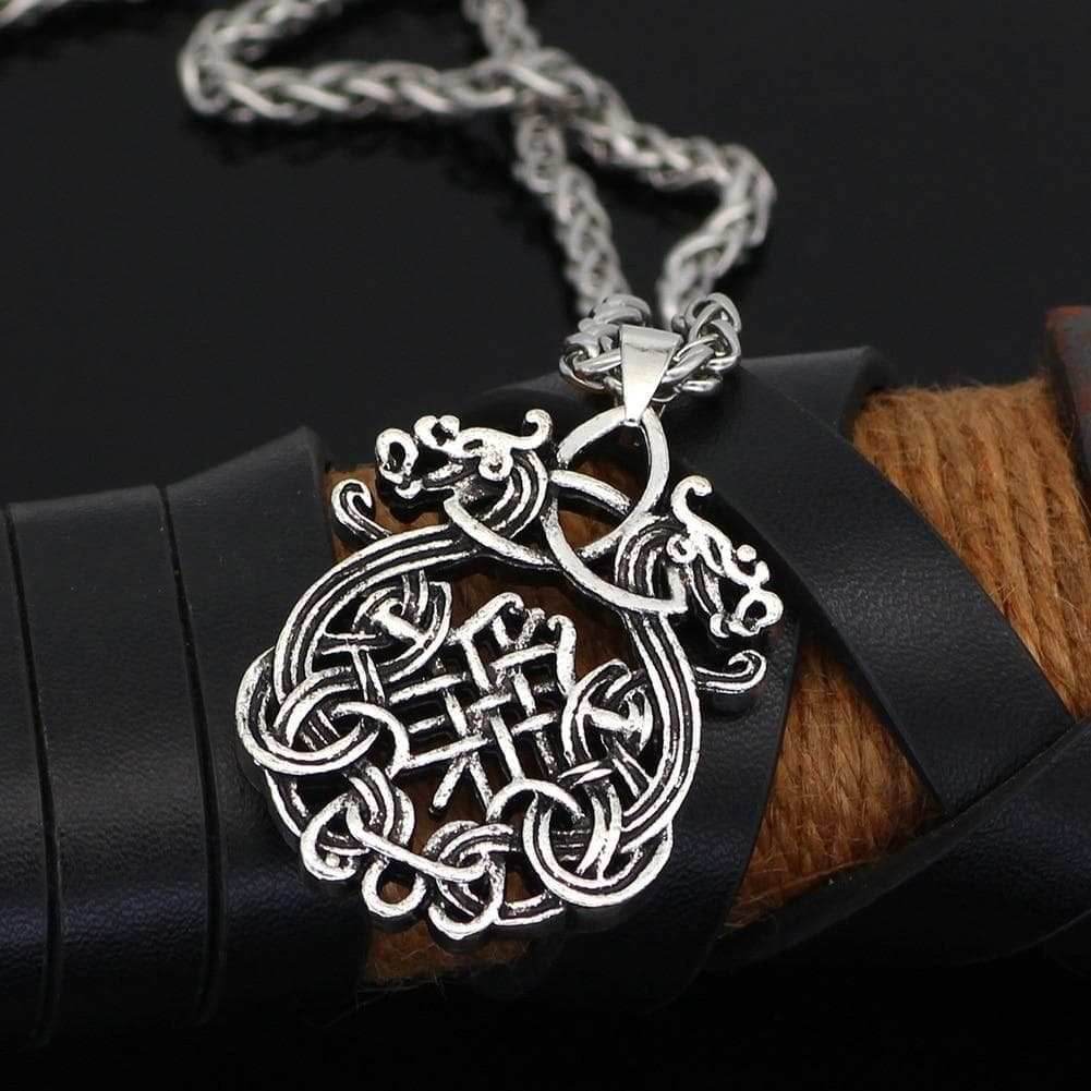 Vikings Dragon Fafnir Stainless Steel Necklace - 