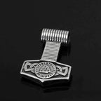 Vikings Hammer Valknut Stainless Steel Necklace - Pendant Only