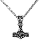 Vikings Mjolnir & Valknut Stainless Steel Necklace - Necklace with Pendant