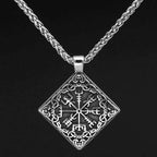 Vikings Nordic Vegvisir Stainless Steel Necklace - Necklace with Pendant