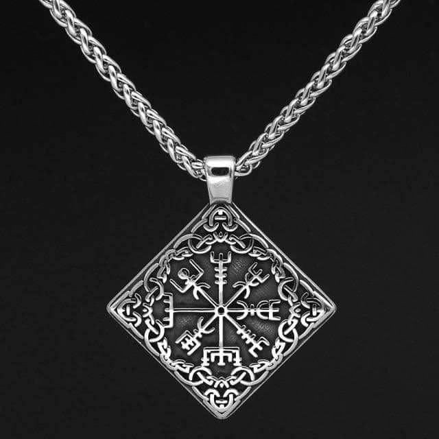 Vikings Nordic Vegvisir Stainless Steel Necklace - Necklace with Pendant