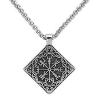 Vikings Nordic Vegvisir Stainless Steel Necklace - Necklace with Pendant