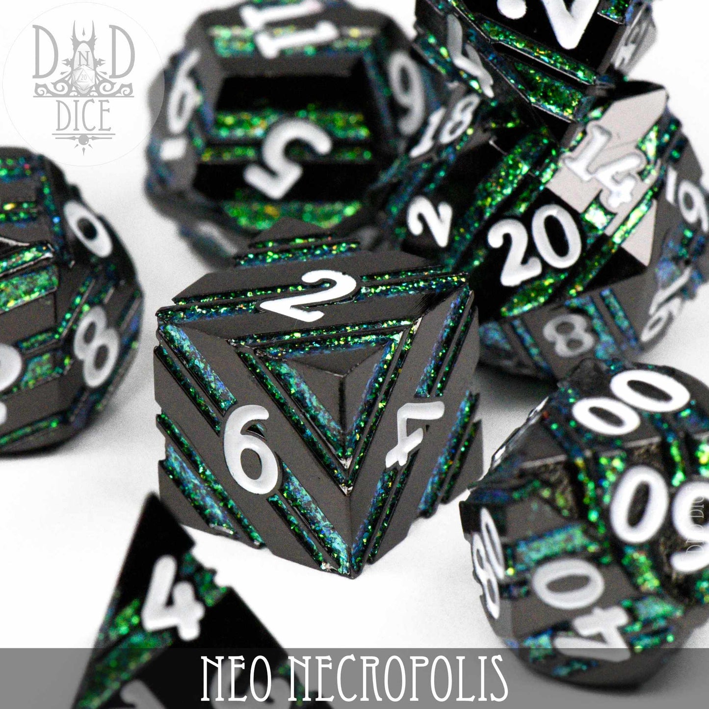 Neo Necropolis Metal Dice Set