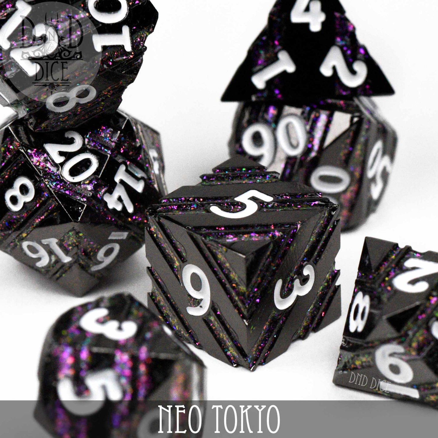 Neo Tokyo Metal Dice Set