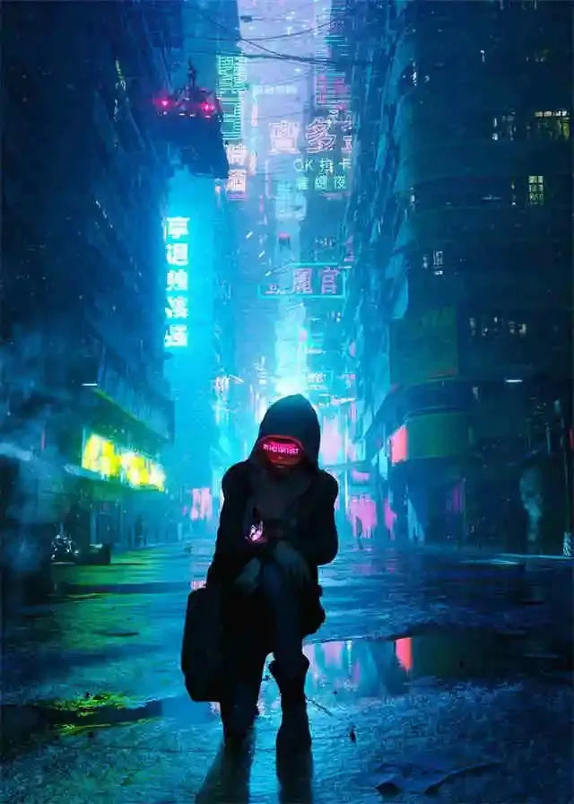 Neon Cyberpunk Dream Future City Poster Aesthetic Wall Art Anime Girl Car Canvas Print Home Decor Kawaii Gaming Room Decoration