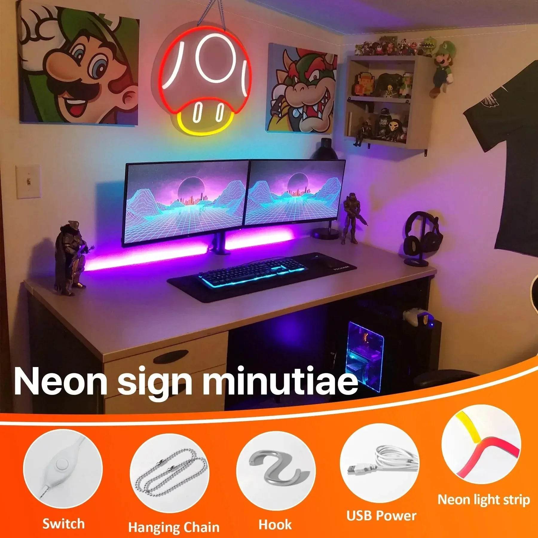 Neon light LED for Game Room - B 38X25cm