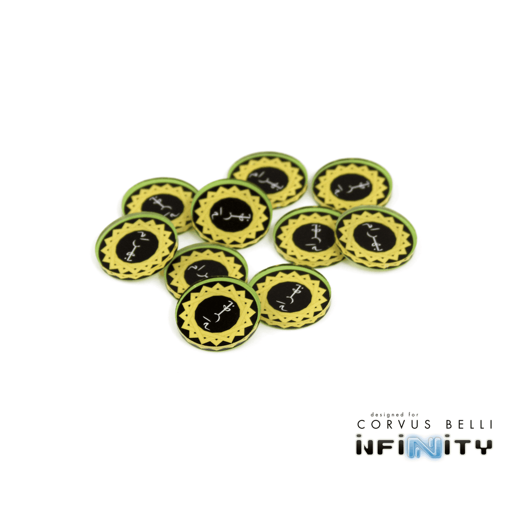 Full Color Infinity Faction Markers, 25mm (Bag of 10) - Hassassin Bahram / 25mm