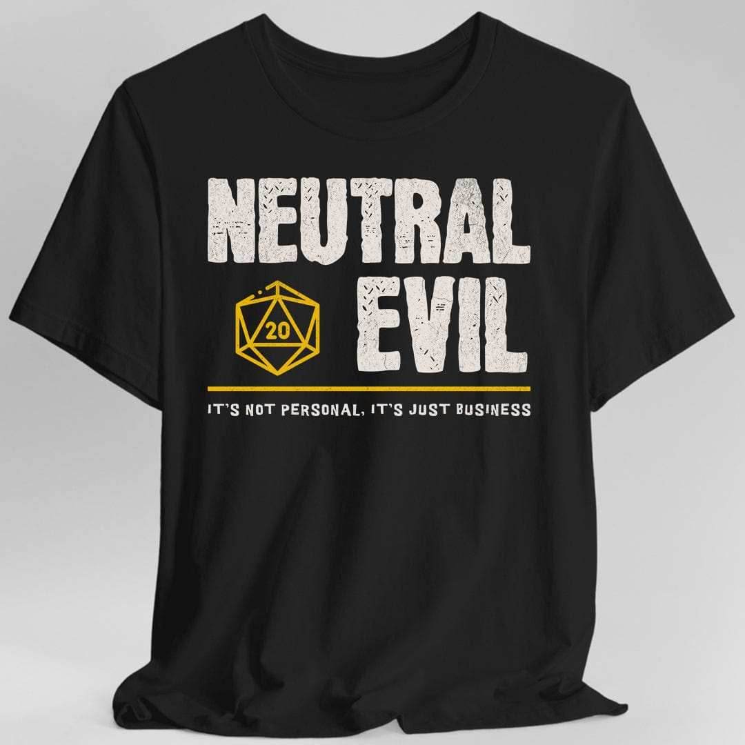 Neutral Evil Shirt - DnD Alignment T-shirt - Black / S