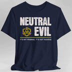 Neutral Evil Shirt - DnD Alignment T-shirt - Navy / S