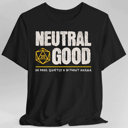 Neutral Good Shirt - DnD Alignment T-shirt - Black / S