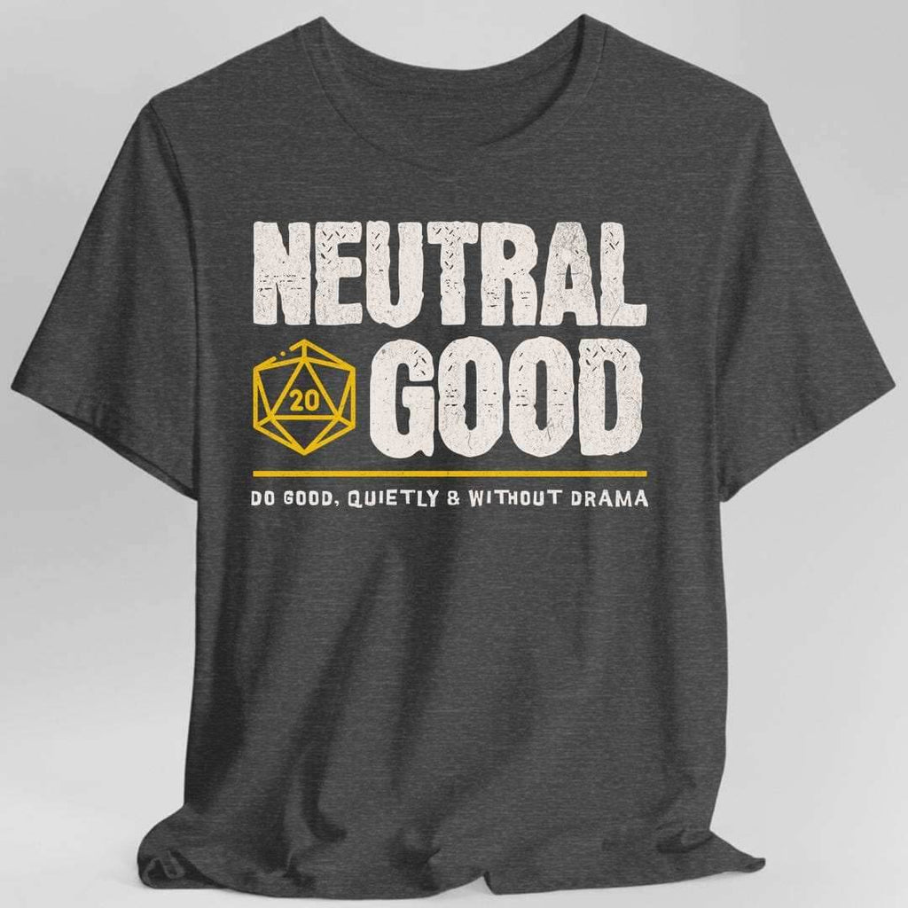 Neutral Good Shirt - DnD Alignment T-shirt - Dark Heather / S