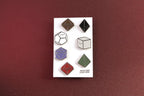 Rainbow Tiny Dice Buddies Hard Enamel Pin Set
