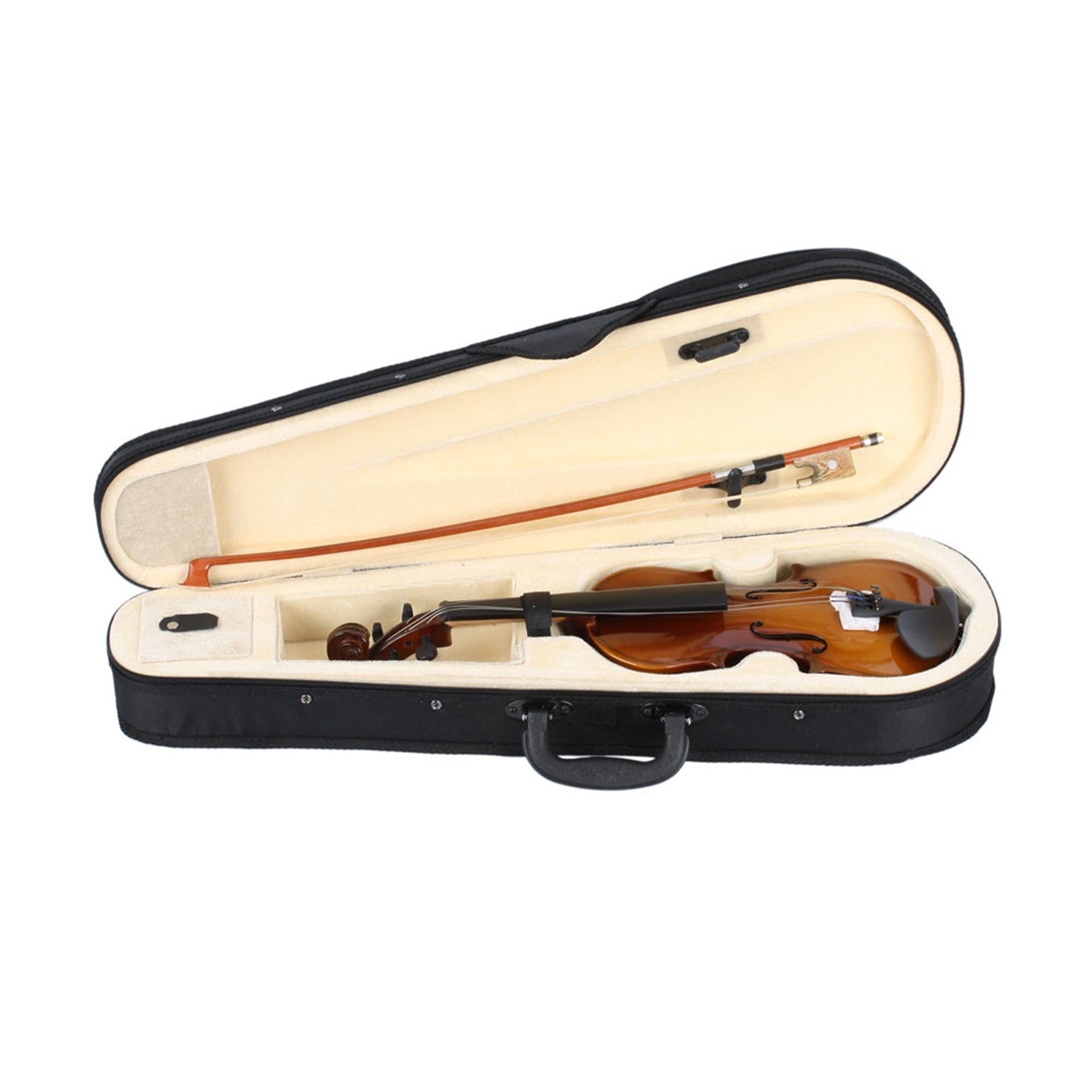 New 1/8 Acoustic Violin Case Bow Rosin Natural