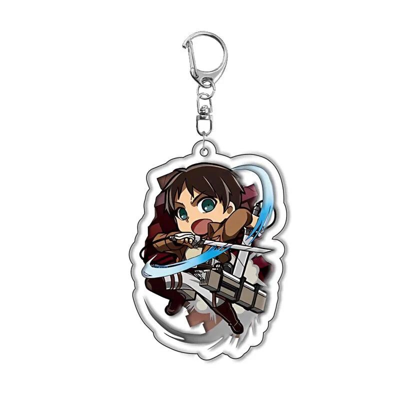 New Anime Levi Ackerman Allen Yeager Keychain For Women Men Double Sided Acrylic Key Chain Bag Accessories Cartoon Birthday Gift