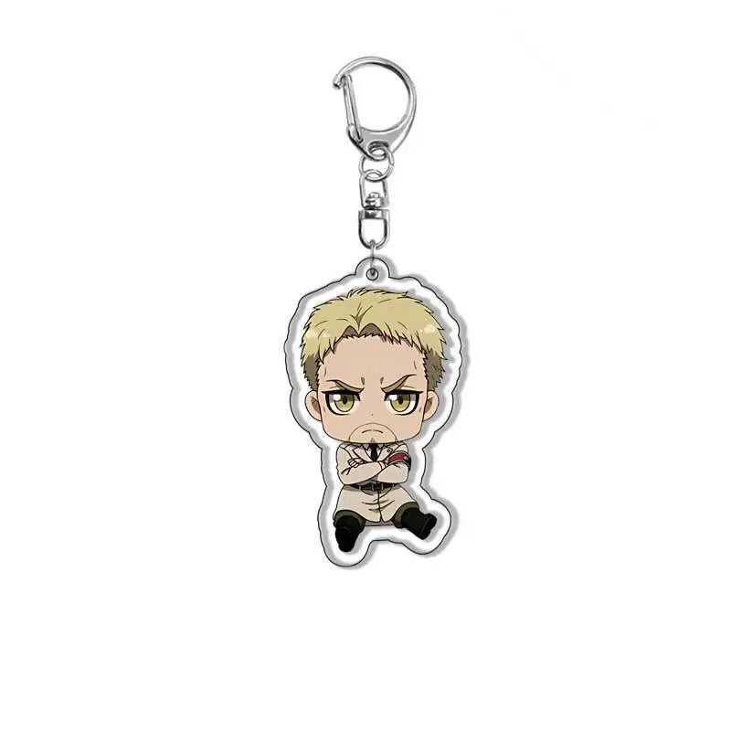 New Anime Levi Ackerman Allen Yeager Keychain For Women Men Double Sided Acrylic Key Chain Bag Accessories Cartoon Birthday Gift