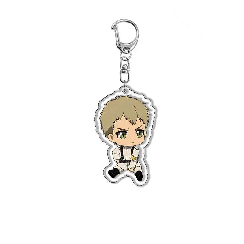 New Anime Levi Ackerman Allen Yeager Keychain For Women Men Double Sided Acrylic Key Chain Bag Accessories Cartoon Birthday Gift