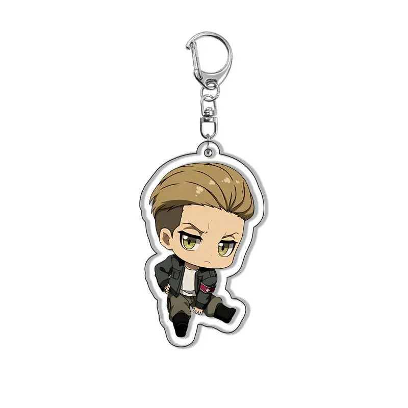 New Anime Levi Ackerman Allen Yeager Keychain For Women Men Double Sided Acrylic Key Chain Bag Accessories Cartoon Birthday Gift