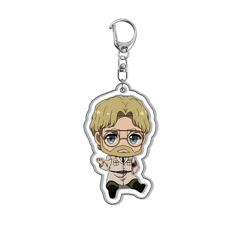 New Anime Levi Ackerman Allen Yeager Keychain For Women Men Double Sided Acrylic Key Chain Bag Accessories Cartoon Birthday Gift