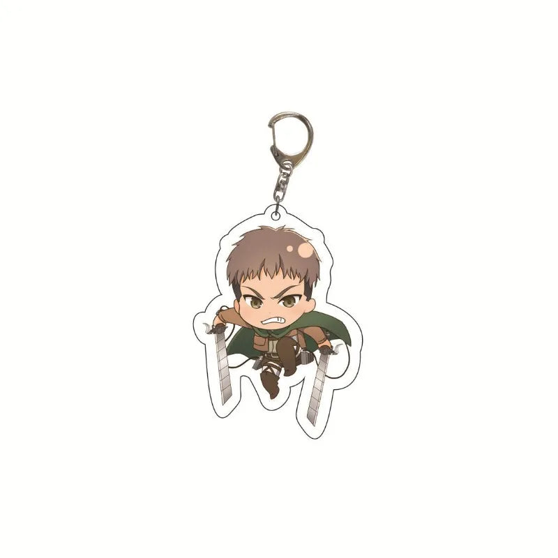 New Anime Levi Ackerman Allen Yeager Keychain For Women Men Double Sided Acrylic Key Chain Bag Accessories Cartoon Birthday Gift