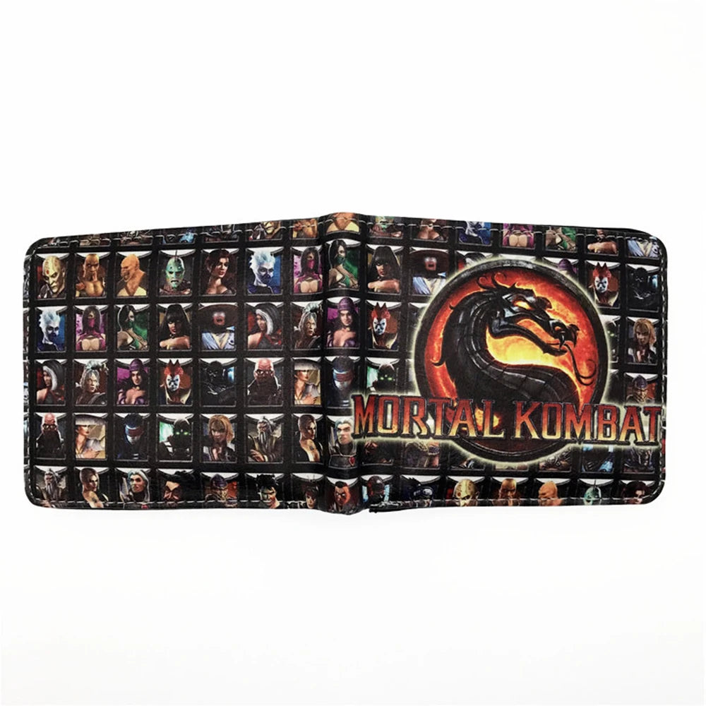 New Arrival Cartoon Movie Mortal Kombat  Wallet Short Purse With Coin Pocket