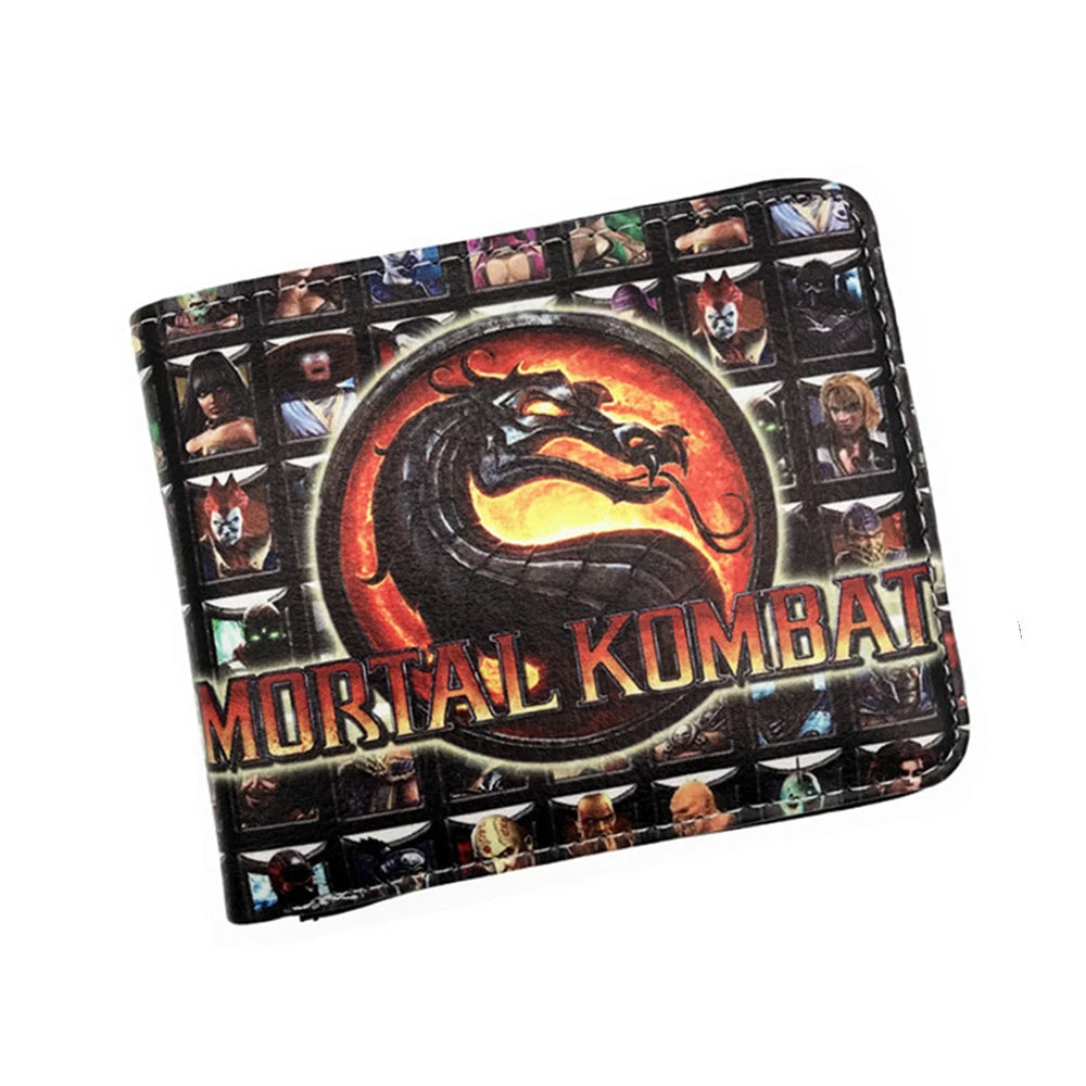 New Arrival Cartoon Movie Mortal Kombat  Wallet Short Purse With Coin Pocket