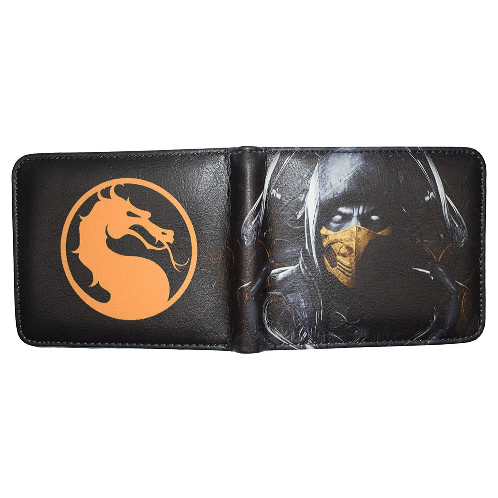 New Arrival Cartoon Movie Mortal Kombat  Wallet Short Purse With Coin Pocket