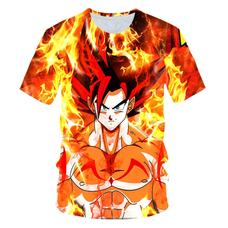 New Arrival Cool Goku Dragon Ball Z 3d T Shirt Summer Fashionable Short Sleeve Tee Tops Men Anime DBZ Harajuku T-Shirts Kid