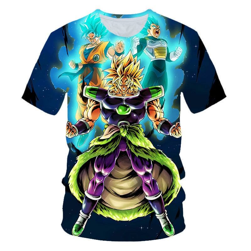 New Arrival Cool Goku Dragon Ball Z 3d T Shirt Summer Fashionable Short Sleeve Tee Tops Men Anime DBZ Harajuku T-Shirts Kid