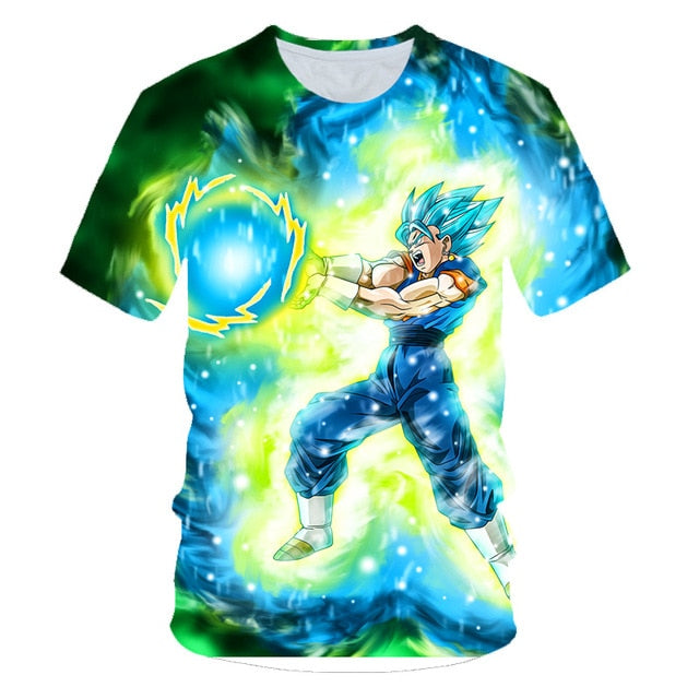 New Arrival Cool Goku Dragon Ball Z 3d T Shirt Summer Fashionable Short Sleeve Tee Tops Men Anime DBZ Harajuku T-Shirts Kid