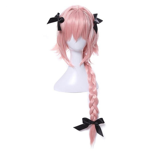 New Arrival Game Fate Apocryph Astolfo Cosplay Wigs Long Pink Heat Resistant Synthetic Hair Halloween Cosplay Wig