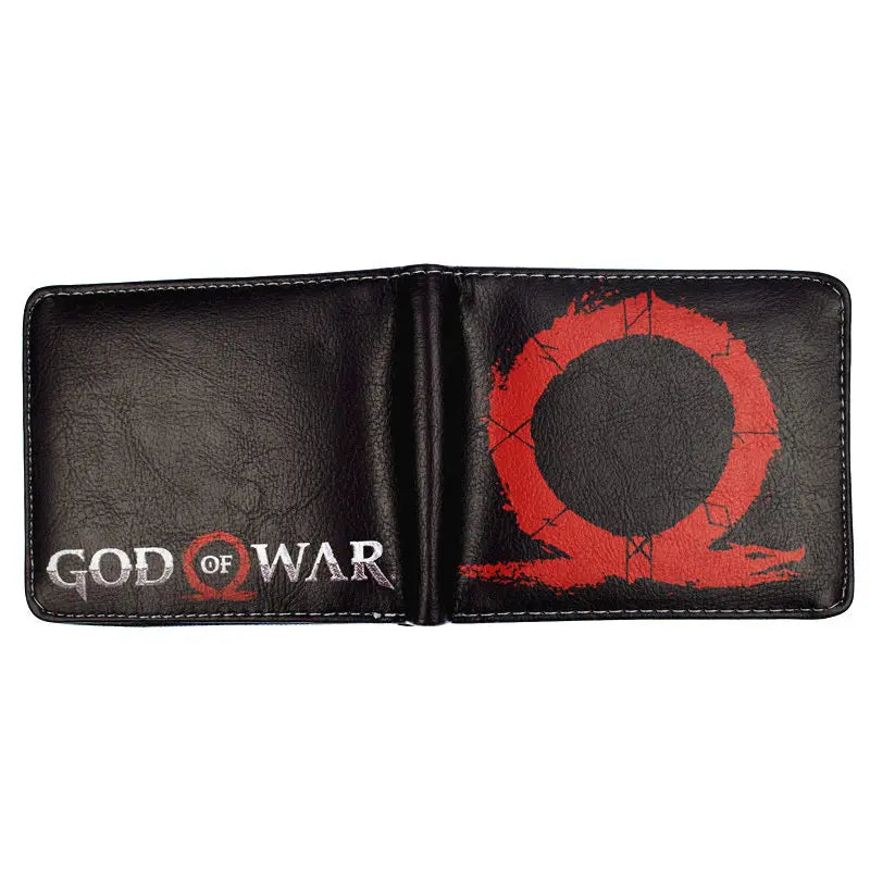 New Arrival Hot Game God of War 4 Kratos Wallet Men's PU Leather Short Purse Credit Card Holder with Coin Pocket