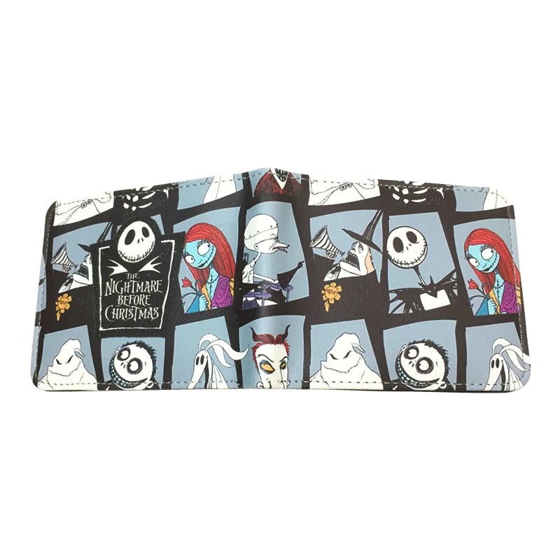 New Arrival The Nightmare Before Christmas PU Leather Wallet Credict Card Holder Purse with Coin Pocket