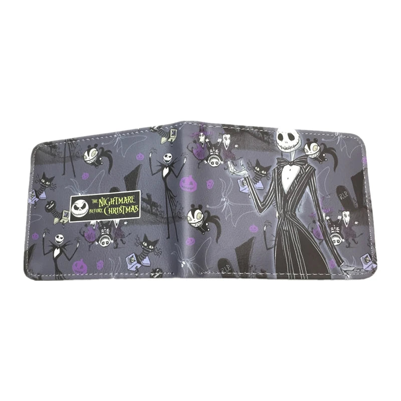 New Arrival The Nightmare Before Christmas PU Leather Wallet Credict Card Holder Purse with Coin Pocket