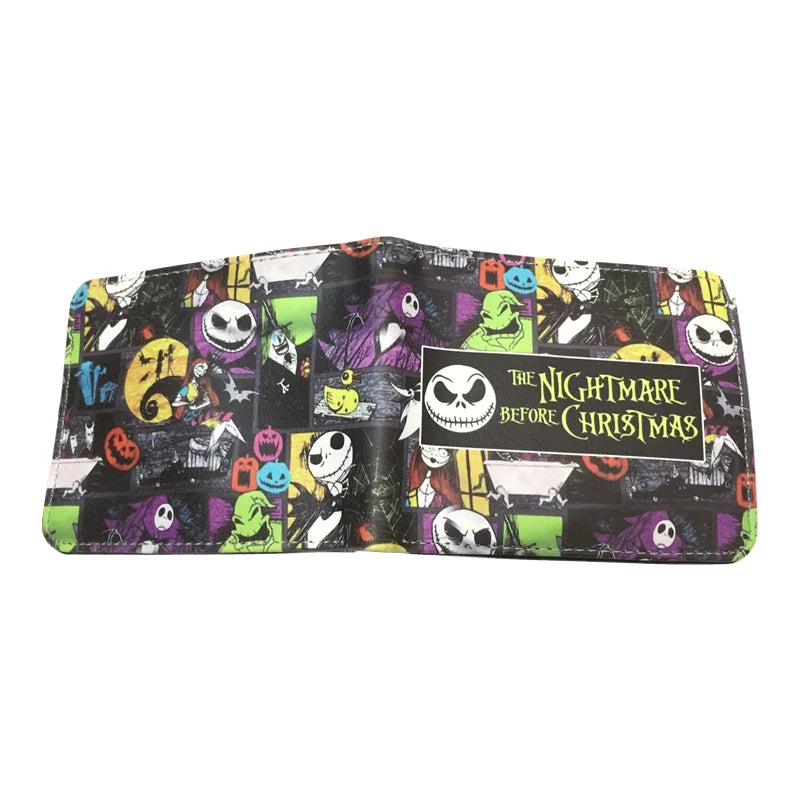 New Arrival The Nightmare Before Christmas PU Leather Wallet Credict Card Holder Purse with Coin Pocket