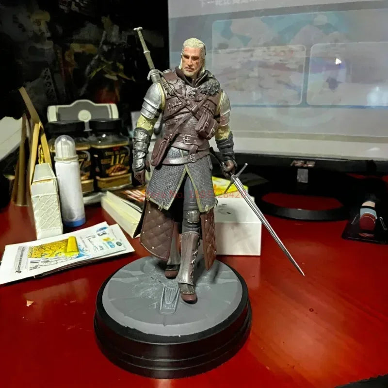 New Arrived 24cmthe Witcher 3 Wild Hunt Geralt Of Rivia Action Figure Toy Game Figurine Pvc Collection Desktop Model Decor Gifts