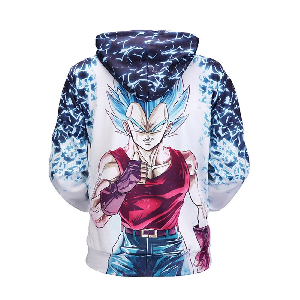 New Dragon Ball Goku Vegeta print hooded sweater