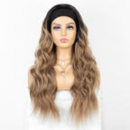 New Fashion Long Wavy Headband Wig for Black Women None Replacement Body Wave Synthetic Headwraps Hair Wig Wigs For Black Women Cosplay Wigs For Women