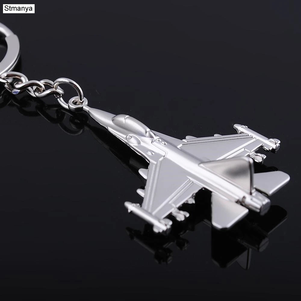 New fighter KeyChain Fashion Metal Aircraft key Chain Charm Party Gift Airplane Car Key Ring Classic key holder Pendant jewelry