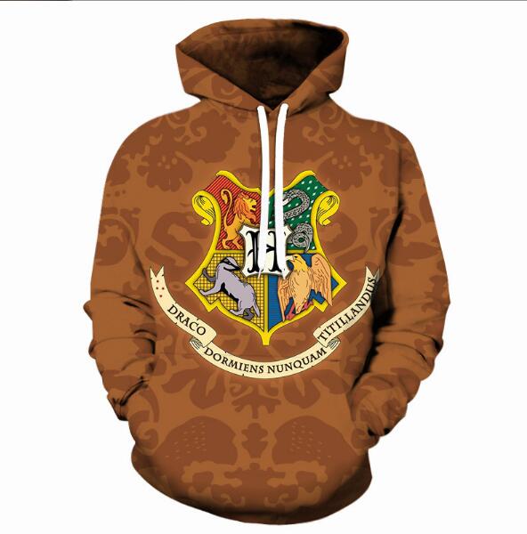 New Harry Potter Role Suit 3D Digital Print Pullover European And American Men's And Women's Hoodie Sweater