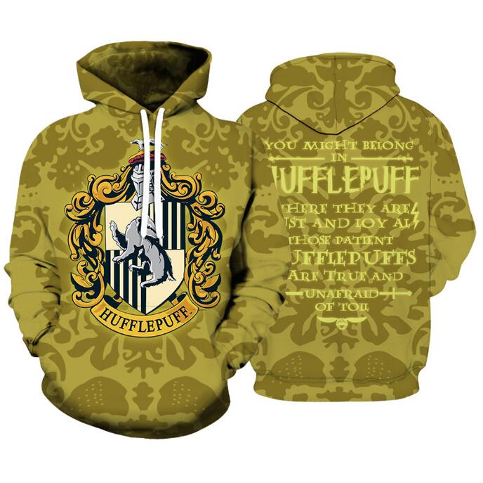 New Harry Potter Role Suit 3D Digital Print Pullover European And American Men's And Women's Hoodie Sweater