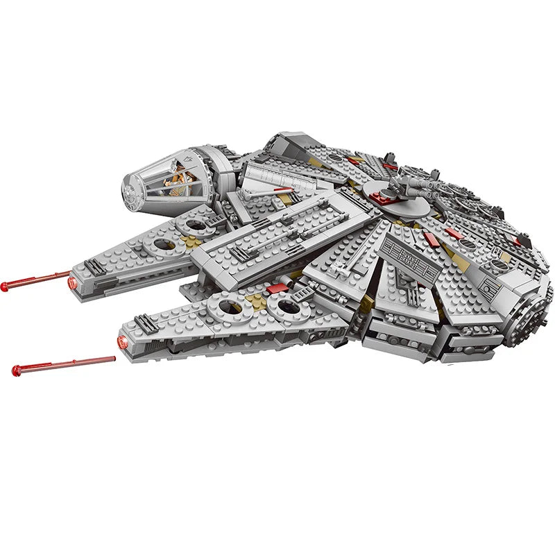 New Spaceship Bricks Stars Fighter Space For Millennium  Set Falcon Ship 75105 Model Building Blocks Kit Toys For Children