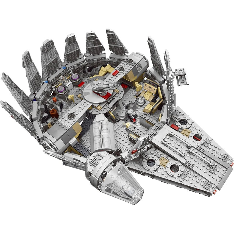 New Spaceship Bricks Stars Fighter Space For Millennium  Set Falcon Ship 75105 Model Building Blocks Kit Toys For Children