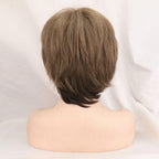 New Style Women Synthetic Mixed Blonde Brown Short Wigs Natural Hair Wigs Heat Resistant Hair Wig for Women Bob Wigs For Black Women Gifts For Black Women