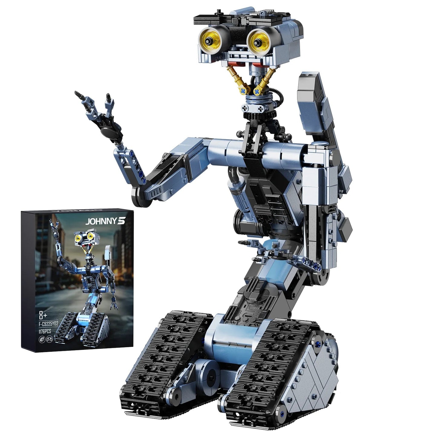 New with Motor Short Circuit Johnny 5 Robot Building Block Set 1176 PCS