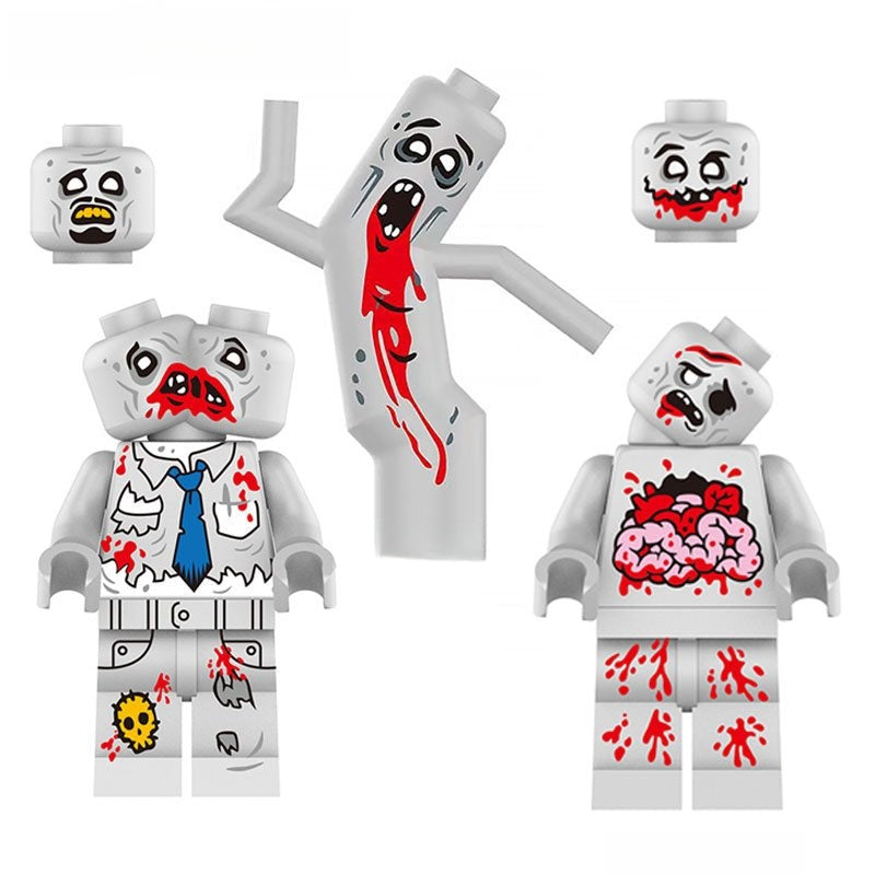 NEW ZOMBIE set of 3 Lego Minifigures Custom Toys